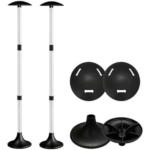 Boat Cover Support Poles 2 Pack, Adjustable Aluminum Boat Cover Support System 24"-57" Windproof Pontoon Cover Poles with Snap-Fit ABS Base$$Watercraft