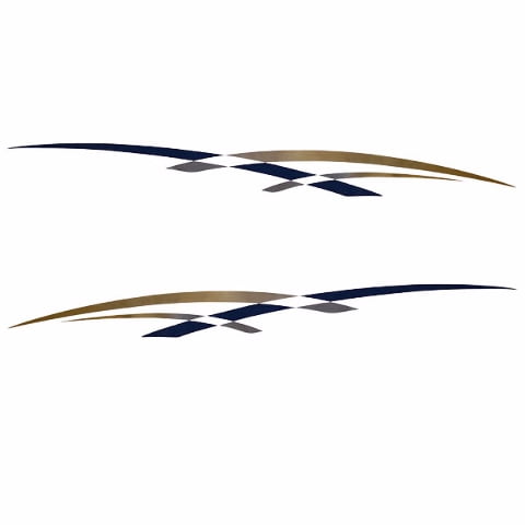 Boat Decals | Rinker Captiva 232/272 110 x 9 Inch (Set of 2)