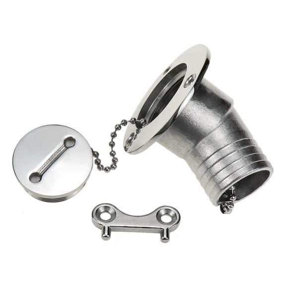 Boat Deck Fill/Filler 1-1/2"(38mm) Water Deck Fuel Filler Angled Neck 316 Stainless Steel Hardware with Key for Boat Yacht Caravan (Universal)