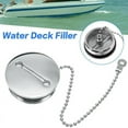 thumbnail image 1 of Boat Deck Fill Filler Replacement Cap with Chain Stainless Steel Water Gas, 1 of 4