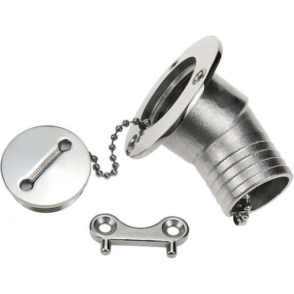 Boat Deck Fill/filler 1-1/2"(38Mm) Water Deck Fuel Filler Angled Neck 3