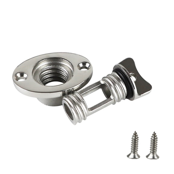 Boat Deck Pull Handle Outlet Steel Water Drain Solution Twistable Transom Drain Plug necessary Hardware Simple Install