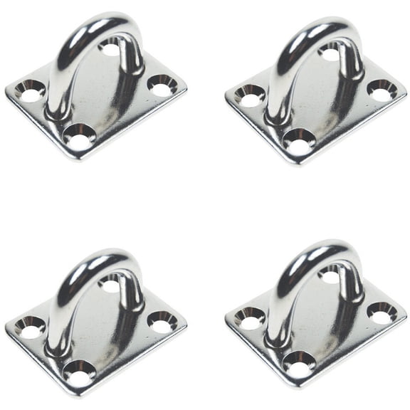 Boat Deck Stainless Steel Square Pad Eye Rigging Lift 5/16" Marine Grade 4 Pcs