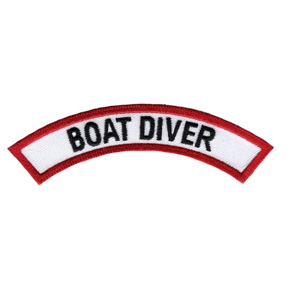 Boat Diver Scuba Certification Chevron Embroidered Iron-On Patch