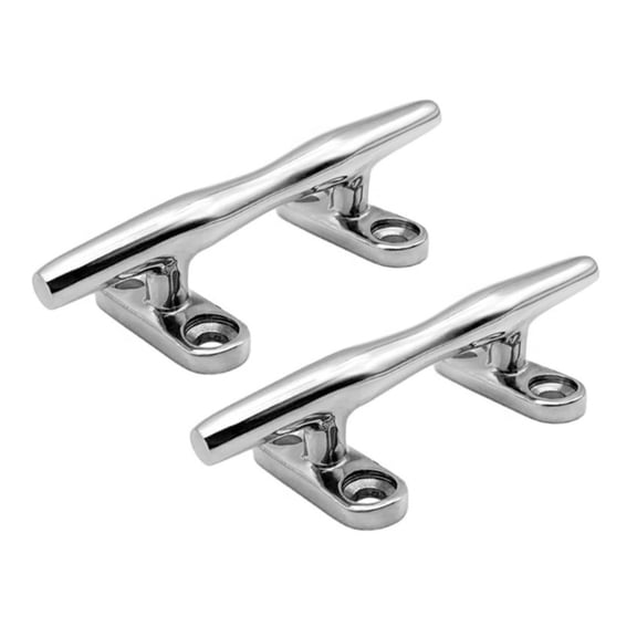 Boat Dock Cleat 2 Pack, Pull Up Flush Mount Marine Open Base Deck Cleats, Mooring Accessories include Installation Screws SUS316