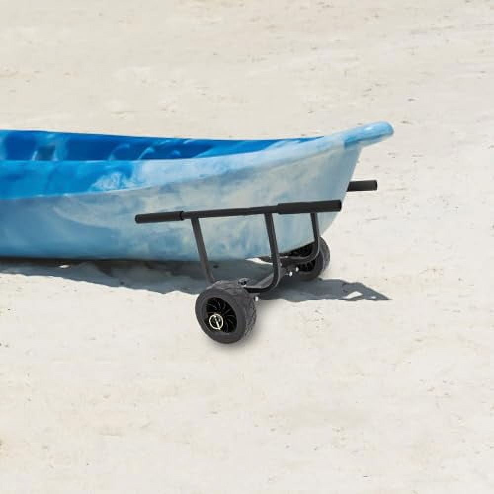 Boat Dolly Cart, Kayak Cart Transport Carrier Sailboat Trailer Trolley for Small Boat, Adjustable Width Up to 16.54 Inches, 12" Flat-Free Kayak Wheels, 220 Lbs Weight Capacity