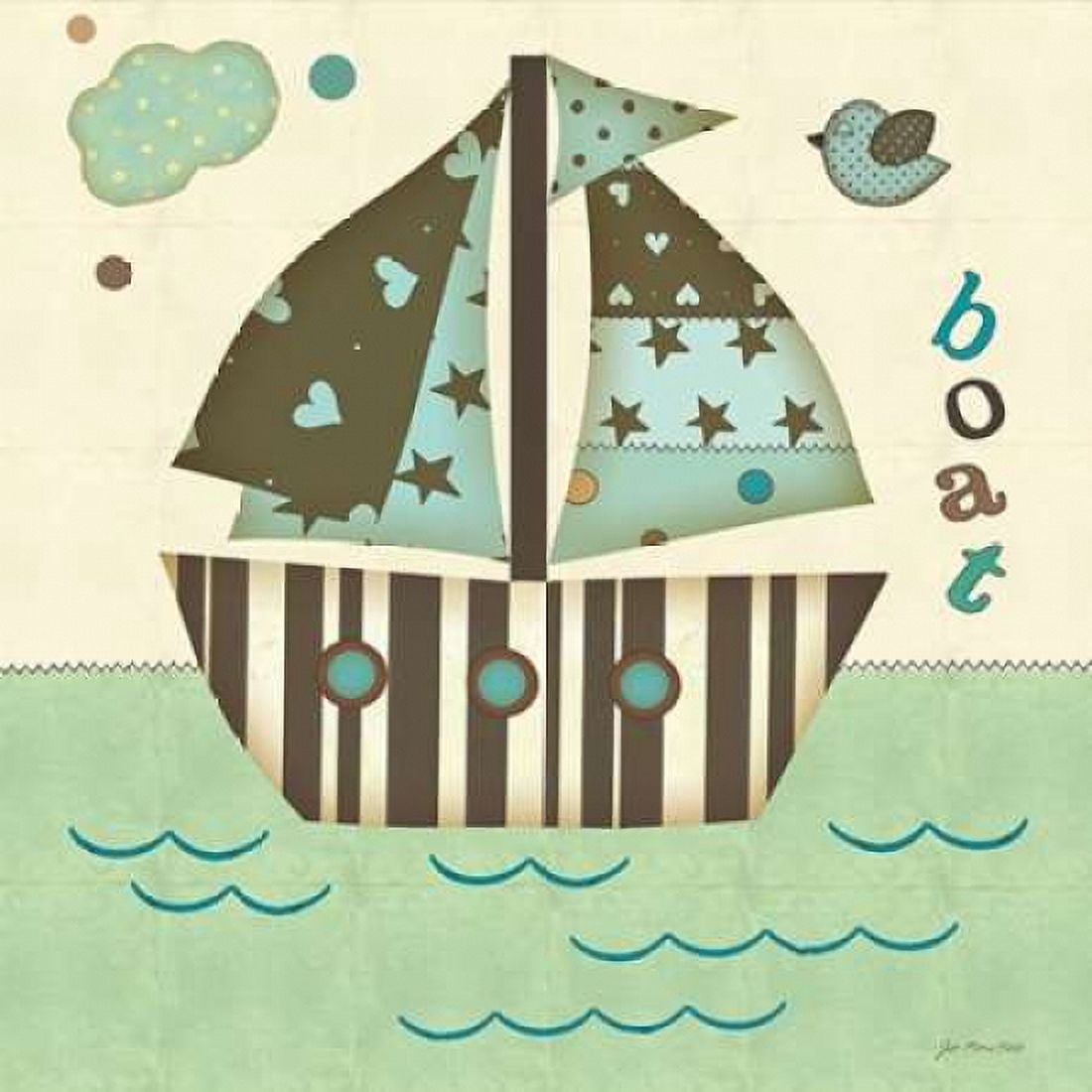 Boat East Canvas Art - Jo Moulton (24 x 24)