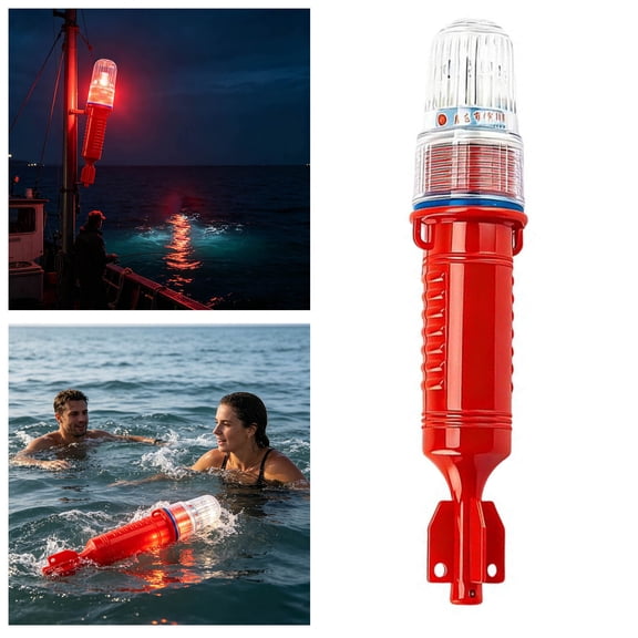 Boat Emergency Light Boat Flares Multi Color Marine Signal Light Portable Emergency Safety Signal Light LED Buoy Marker Light for Night Fishing Fishing Nets Boating Accessories