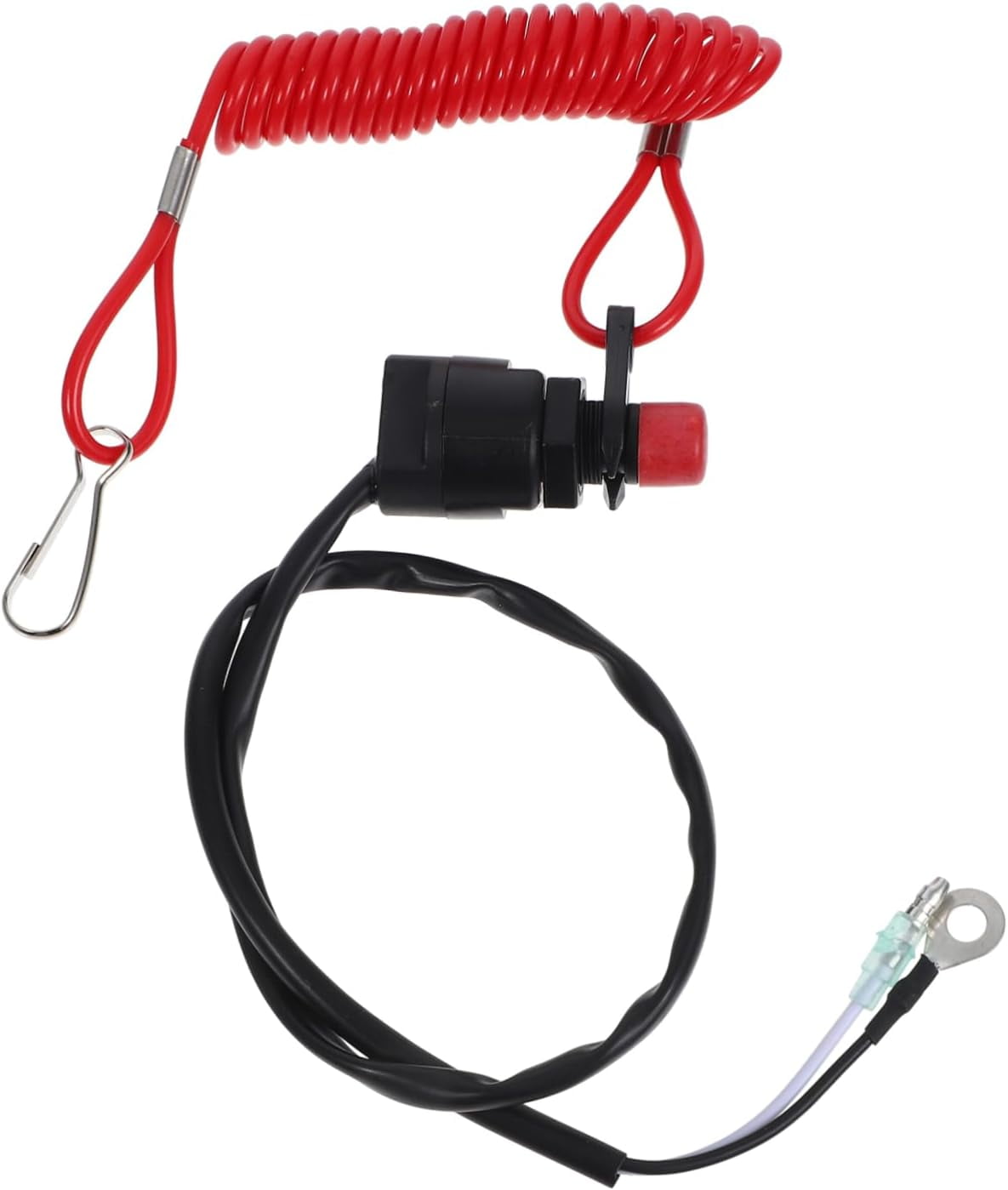 Boat Emergency Stop Switch Safety Lanyard Atv Marine Engine Kill Cord Versatile Safety Accessory for Quick Disconnect Easy Installation Durable and Reliable for All Types of Boats