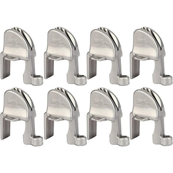 Boat Fender Clips, Adjustable Pontoon Boat Square Rail Fender Cleats/Clips/Hangers for Pontoon Bumpers, Pontoon Boat Accessories for Bumpers