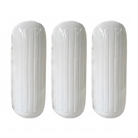 Boat Fenders for Docking 3 Pack Boat Bumpers Ribbed Center Hole Boat Bumpers for Docking for 20-50ft Boat 10"Dx27.5"L