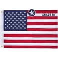 thumbnail image 1 of Boat Flag American Flag for Boat Cabin Flags 16 x 24 US Yacht Nautical Flag with 50 Embroidered Stars with 2 Brass Grommets 4 Stitching Rows Heavy Duty Nylon United States Flag, 1 of 8