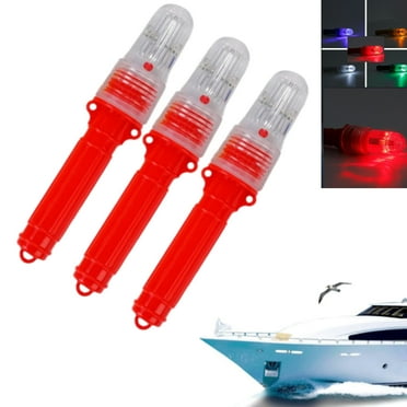 Boat Flares, Boat Flares Coast Guard Approved Marine, Intelligent Light Waterproof Emergency Flares for Fishing Nets,Buoys,Visual Distress Signals, Emergency Safety Kit for Boating (Red,3pcs)