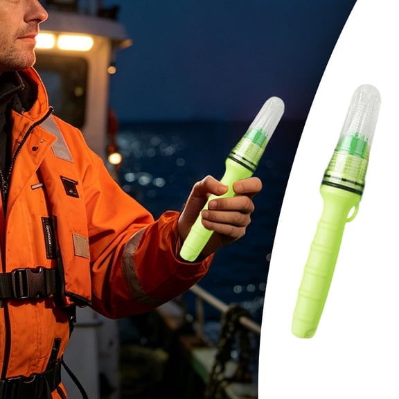 Boat Flares, Boat Flares Coast Guard Approved Marine, Marine Signal Light, Electronic Boats Distress Flare for Fishing Boats, Buoys, Life Rafts or Boats, Green Light
