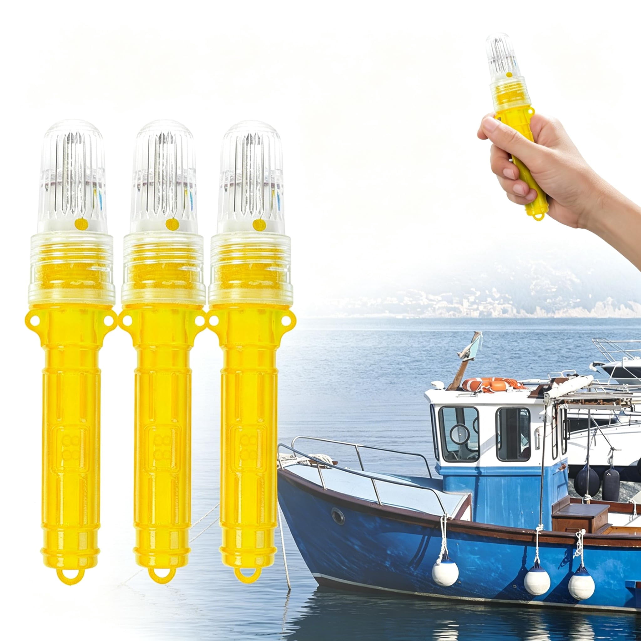 Boat Flares, Marine Flares LED Light Waterproof Emergency Signals for ...
