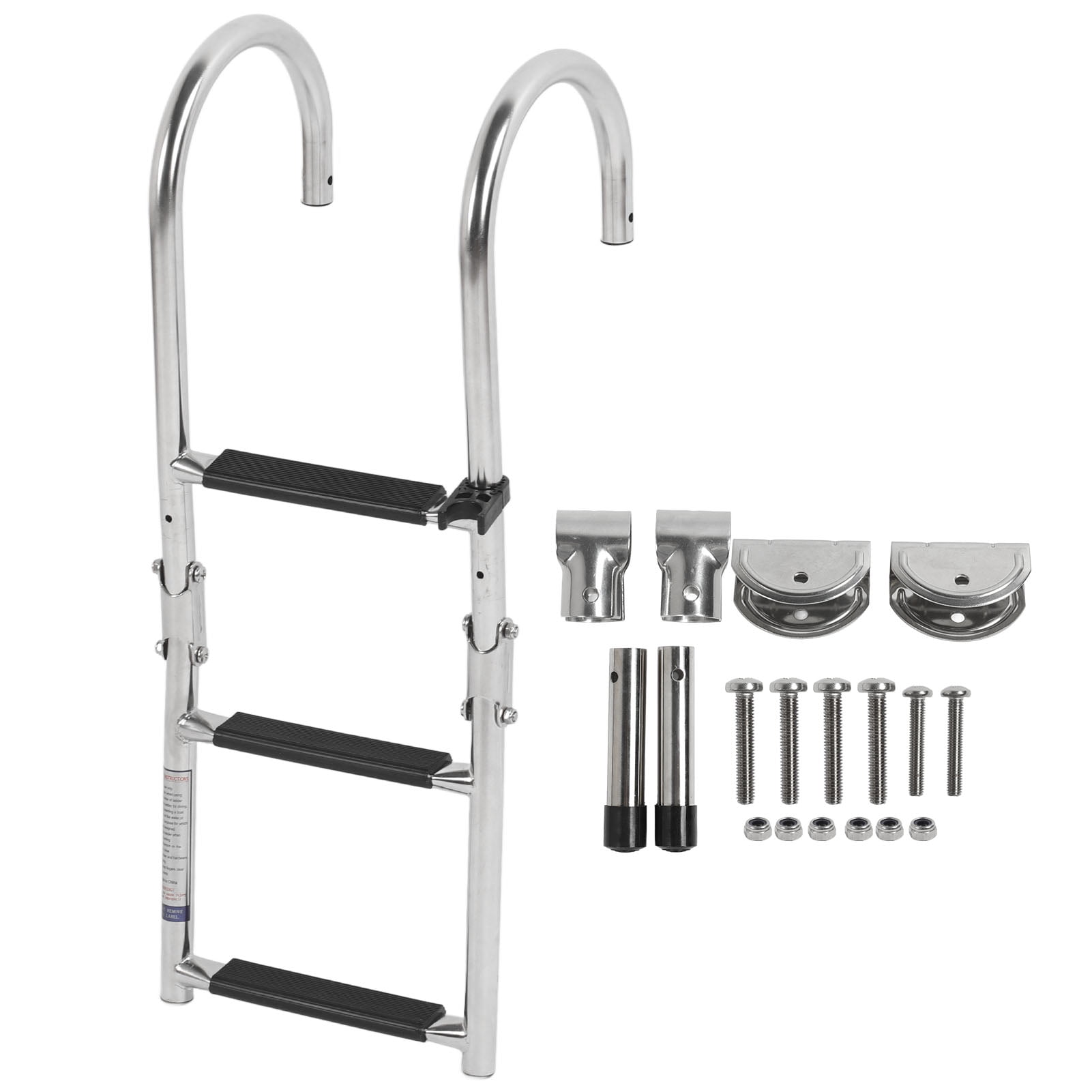 Boat Folding Ladders Stainless Steel Anti Slip Arched Handrails Rugged