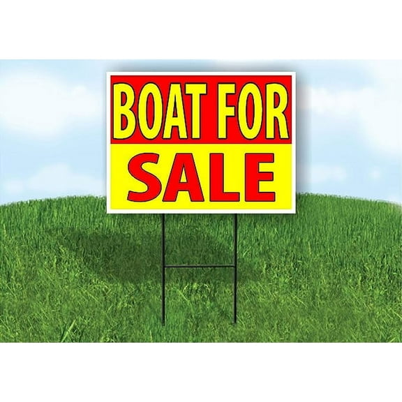 Boat For Sale Red Yellow Yard Sign Road Sign With Stand