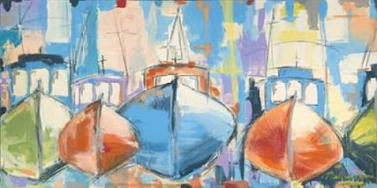 Boat Frenzy Canvas Art - Melissa Lyons (24 x 48)