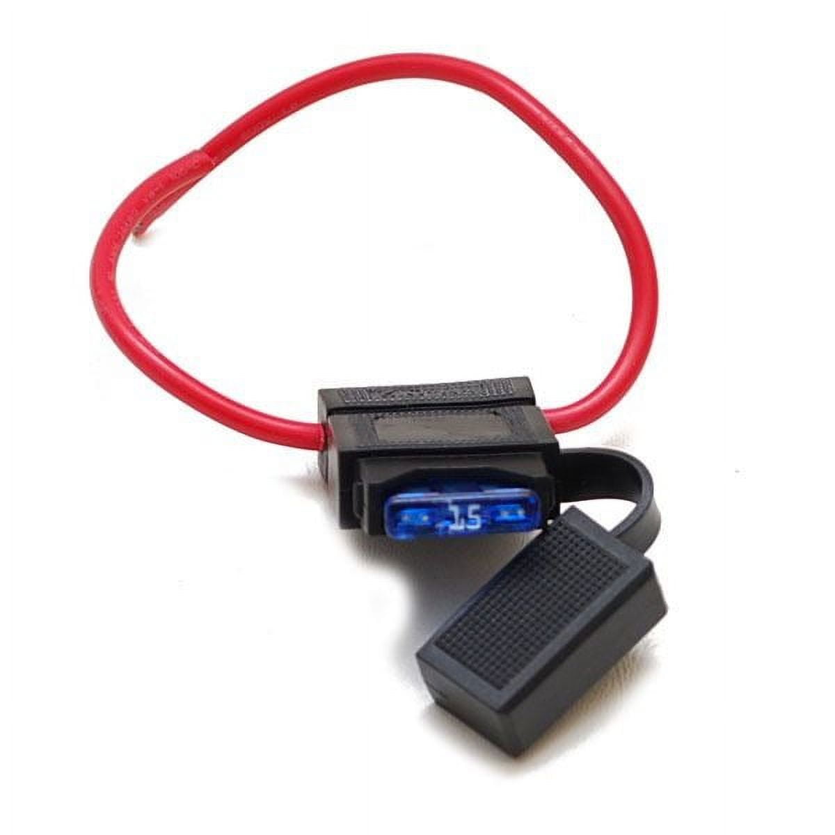 Boat Fuse Holder Assembly 15 Amp Red Wires