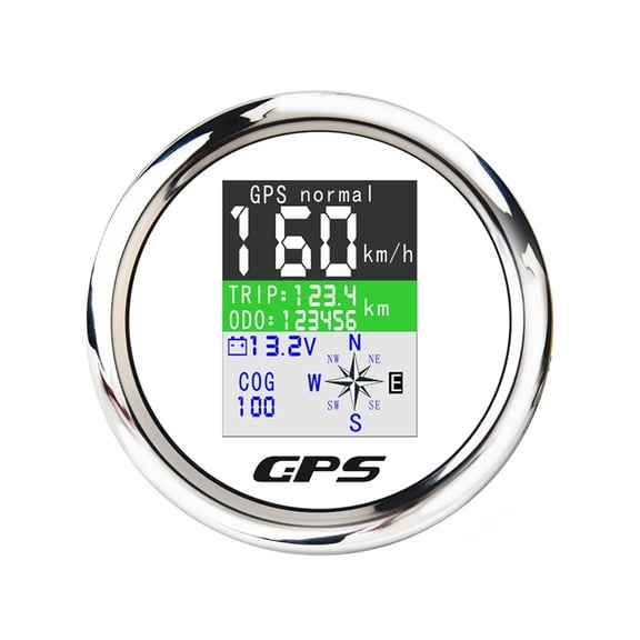 Boat GPS meter Digital TFT Screen Odometer Waterproof Trip COG Voltmeter Gau 9-32V With GPS Antenna