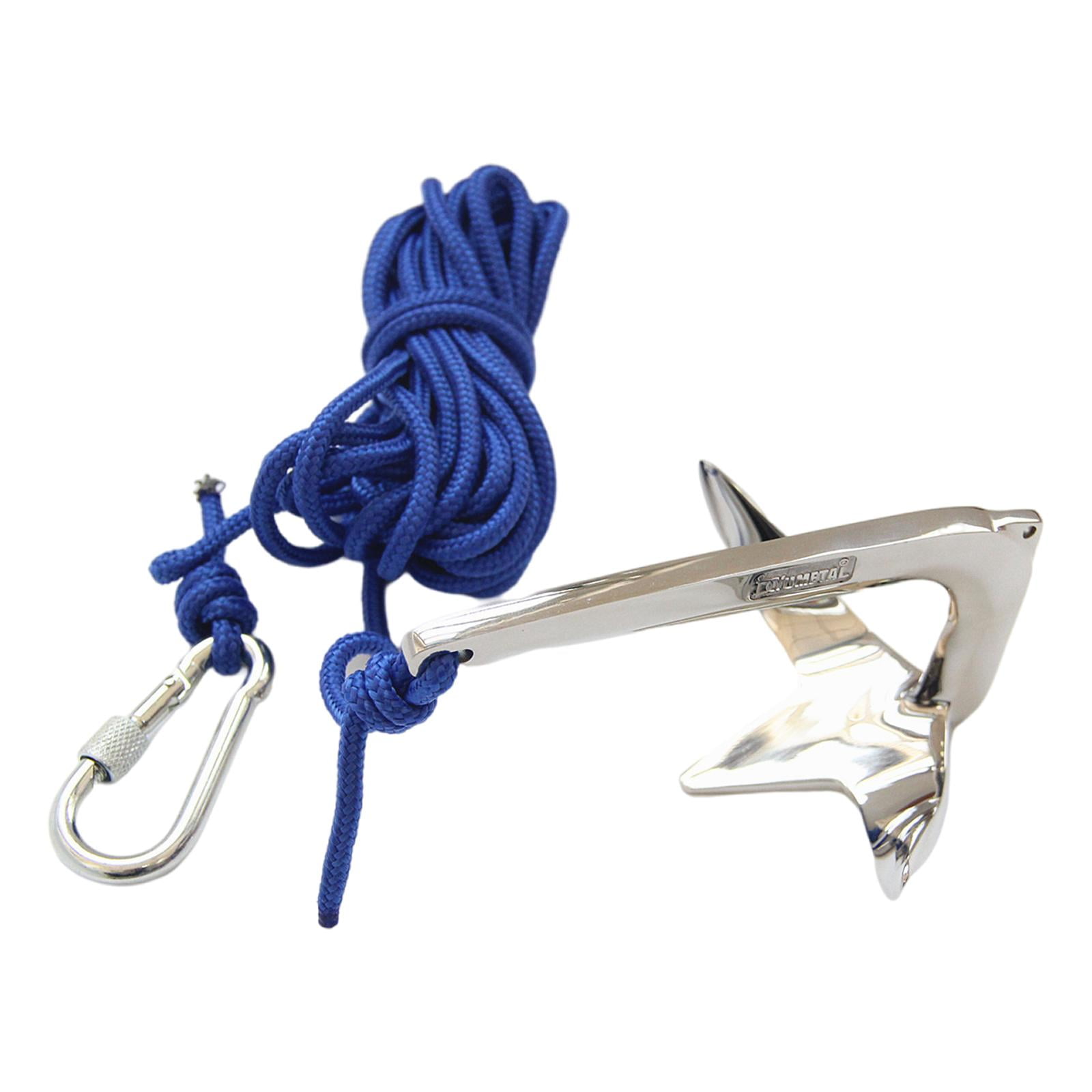 Boat Grade Kayak Anchor Accessories Use in Variety of Sea Beds with 5M Rope Polished Claw Anchor