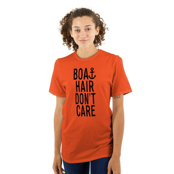 Boat Hair Don't Care Ocean Vibes Cute Women's Graphic T Shirt Tees Brisco Brands X