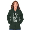 thumbnail image 1 of Boat Hair Don't Care Ocean Vibes Cute Zip Hoodie Sweatshirt Women Brisco Brands 5X, 1 of 6