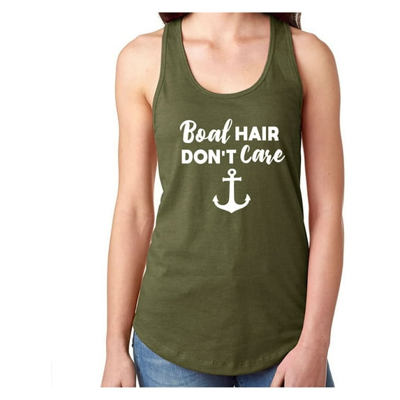 Boat Hair Don't Care Racerback Tank