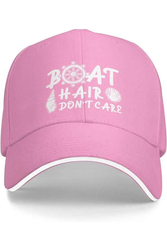 Boat Hair Don't Care Trucker Hat Baseball Cap Funny Outdoor Travel Dad Caps