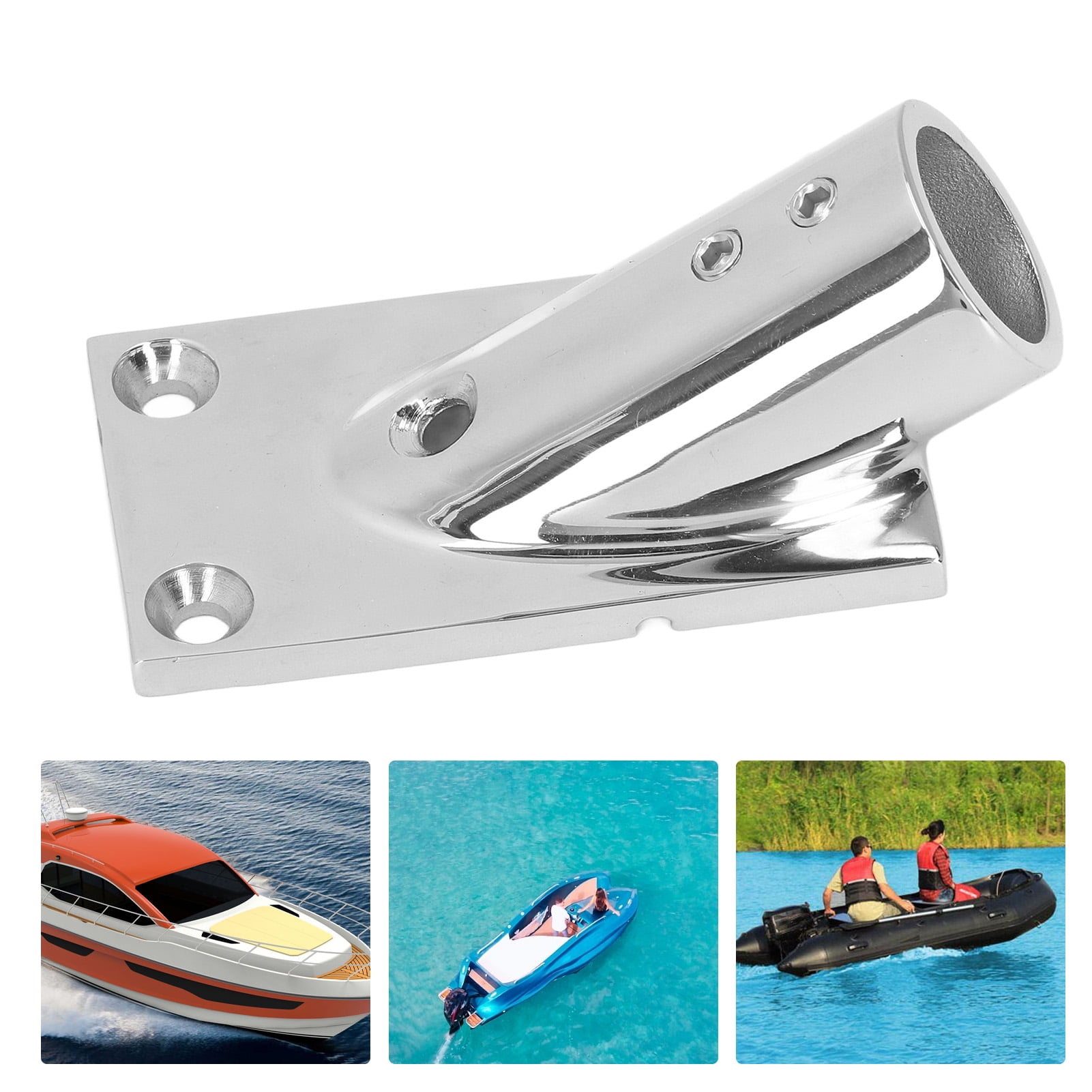 Boat Hand Rail Base, 45 Degree Marine Hand Rail Fitting 316 Stainless