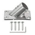 thumbnail image 1 of Boat Hand Rail Fitting, 45 Degree 1 Inch Rectangular Boat Hand Rail Base Marine Boat Railing Hardware, 1 of 5