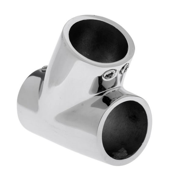 Boat Hand Rail Fitting - 60 degree Tee- 316 Marine Stainless Steel For 25mm Pipe .