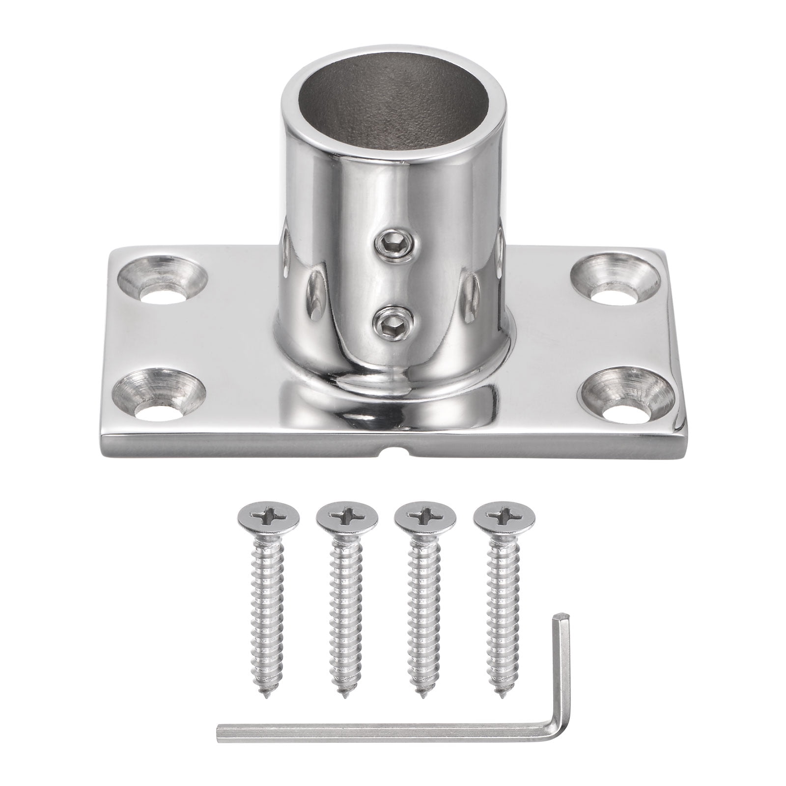 Boat Hand Rail Fitting, 90 Degree 1 Inch Rectangular Boat Hand Rail Base Marine Boat Railing