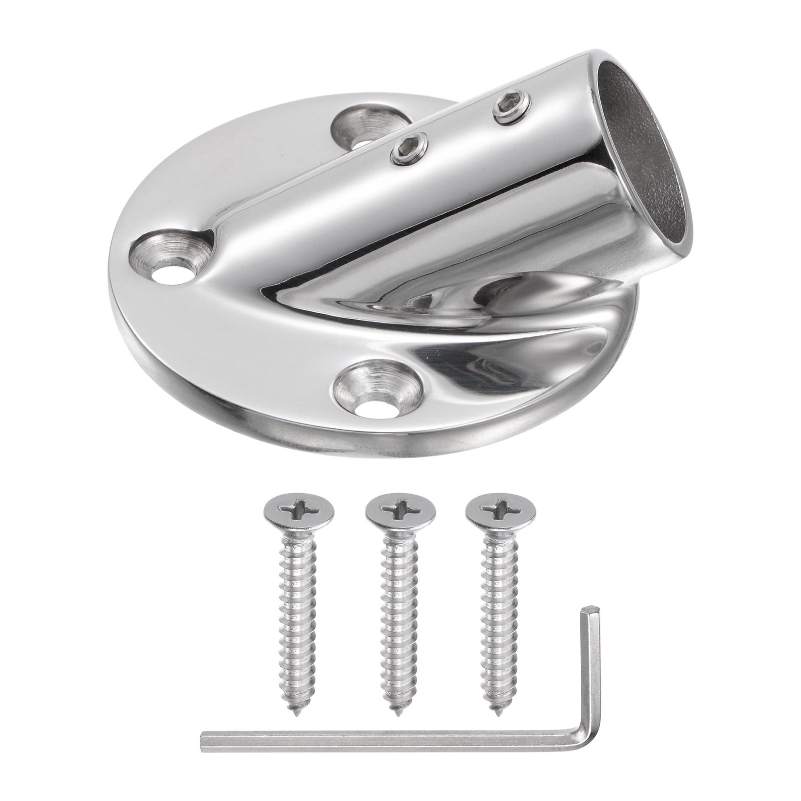 Boat Hand Rail Fittings 30 Degree 1" Round Boat Hand Rail Base Marine Boat Railing Hardware