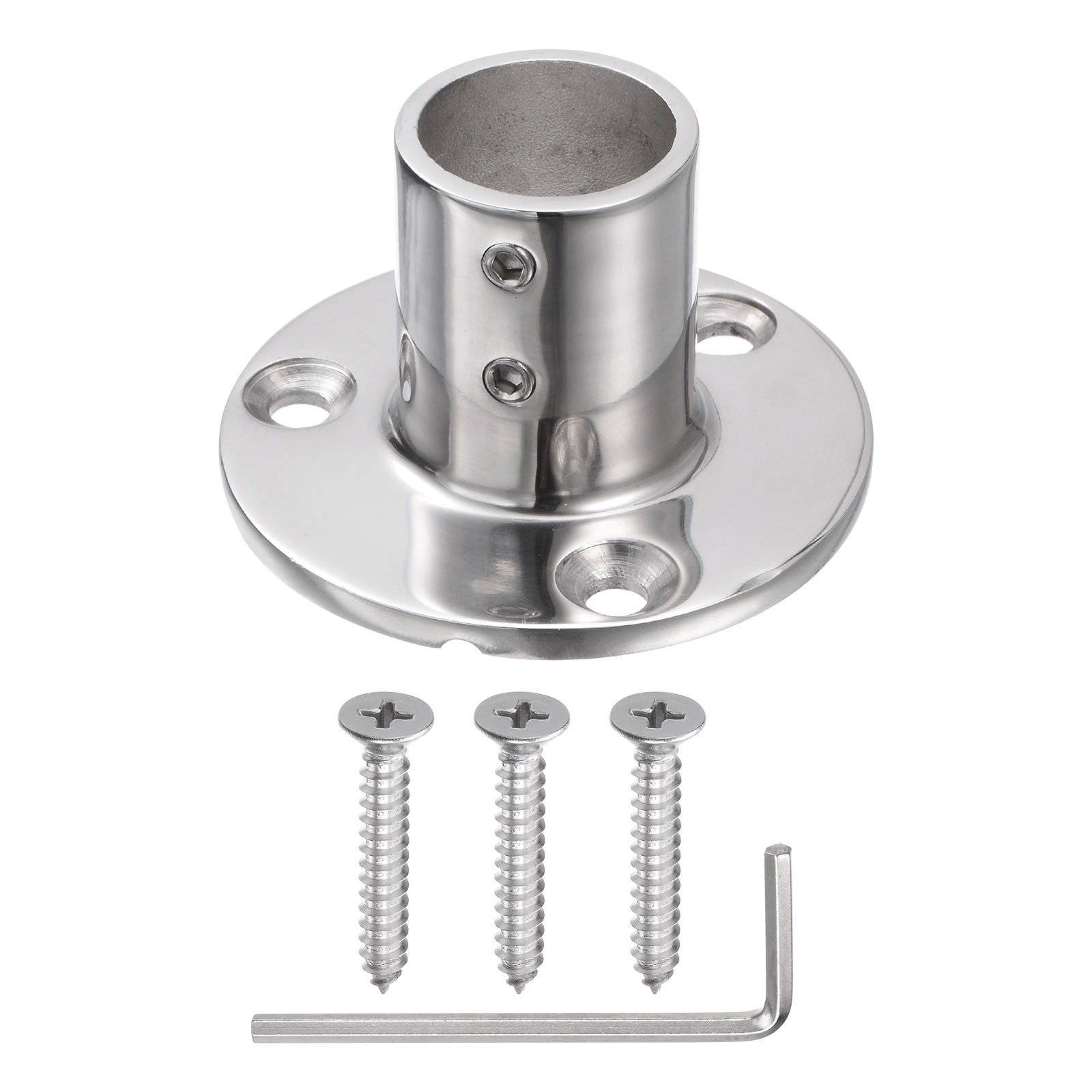 Boat Hand Rail Fittings 90 Degree 1" Round Boat Hand Rail Base Marine Boat Railing Hardware