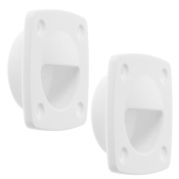 CIMAXIC 1Set Marine Boat Hatch Pull Handle White Nylon Flush Mount with Stainless Steel Durable Design