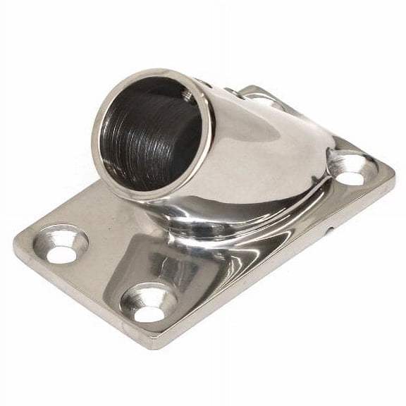Boat Handrail Base Fitting | 1 Inch 45 Degree Angle Rectangle SS
