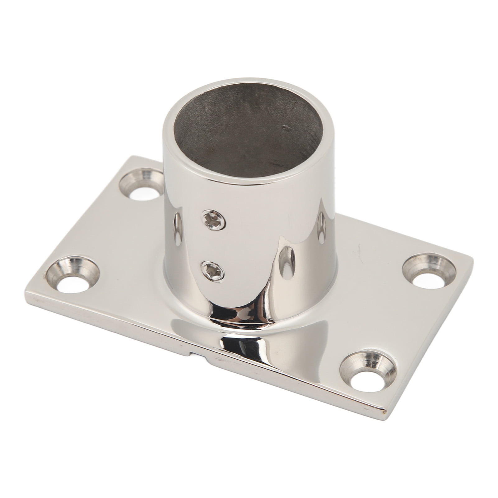 Boat Handrail Fitting Rectangular Base 316 Stainless Steel Silver Rugged Rustproof Boat Deck