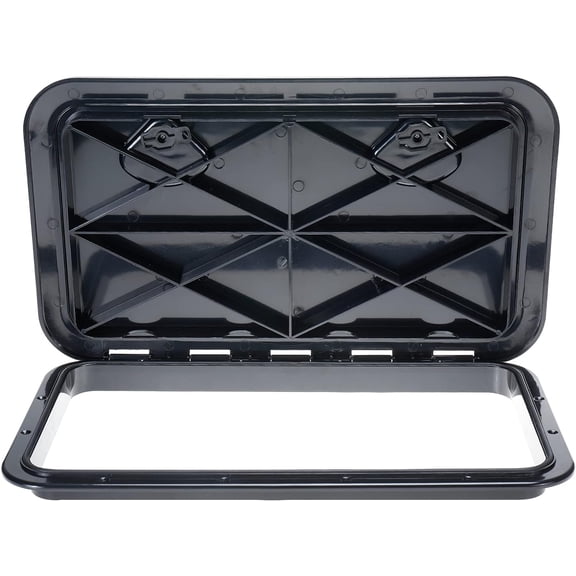 Boat Hatch 24" X 14", 180 Degree Lid Hinge Boat Deck Hatch, Marine Hatch with Non Slip Surface, Durable Construction Boat Access Hatch & Lid, Weatherproof and Easy to Install