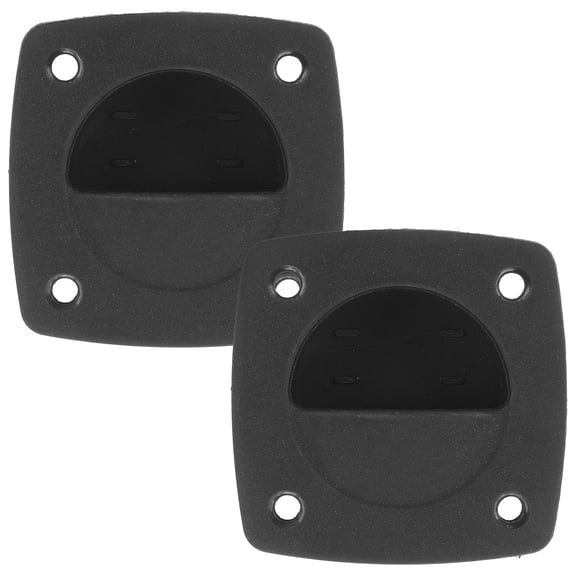 SEWOART 2Pcs Flush Mount Boat Hatch Pull Handle Black Nylon with Textured Grip for Cabinets