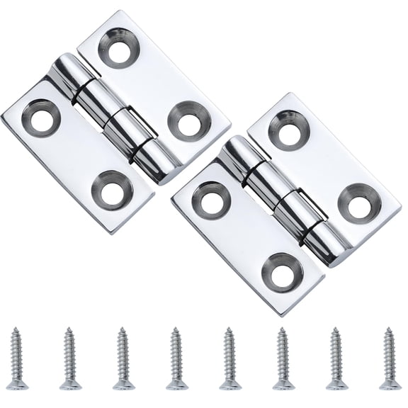 Boat Hinges,Round Hinge Heavy Duty Boat Hatch Casting Hinge 316 Stainless Steel Cabinet Door Hatch Hinges for Boat Yacht with Screws (2-1/2 inch 4 Pack)
