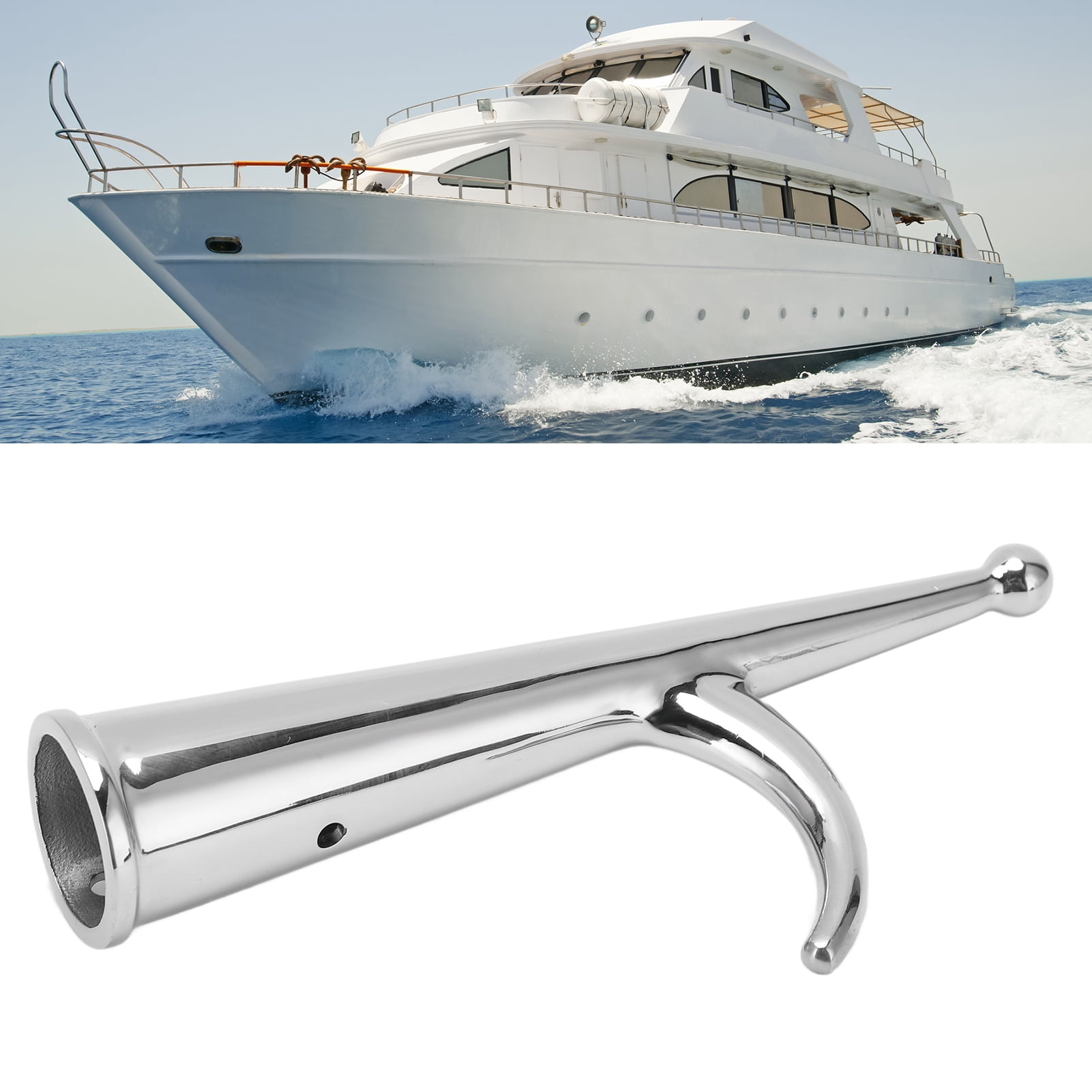 Boat Hook, Durable 28mm / 1.1in Rust Floating Boat Hook End Stainless