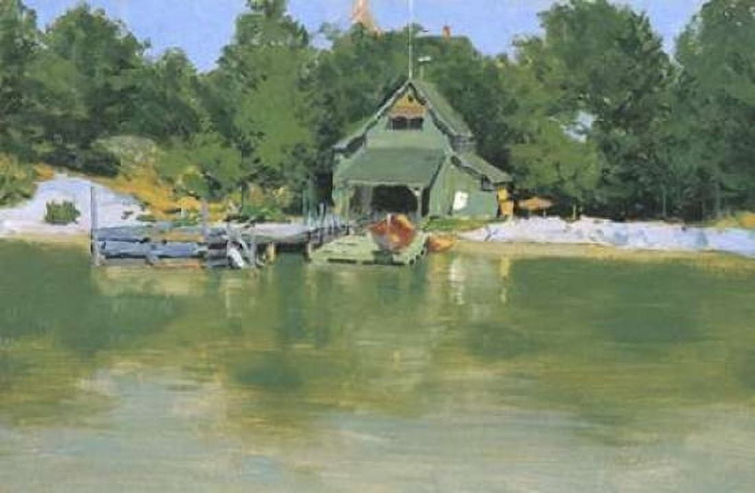 Boat House At Ingleneuk Canvas Art - Frederic Remington (24 x 36)