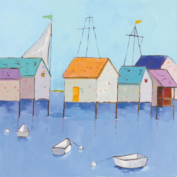 Art.com Boat House Row Art Print by Phyllis Adams, 16" x 16"
