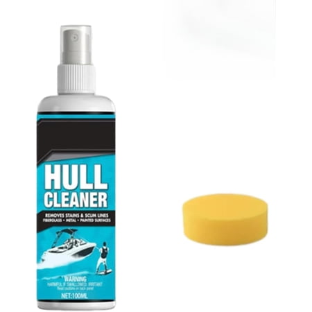Boat Hull Cleaner 100ml Stain and Scum Line Remover, Boat Hull Cleaner Stain and Scum Line Remover, Helps Remove Rust Stains, Scum Marks and Waterline Residue
