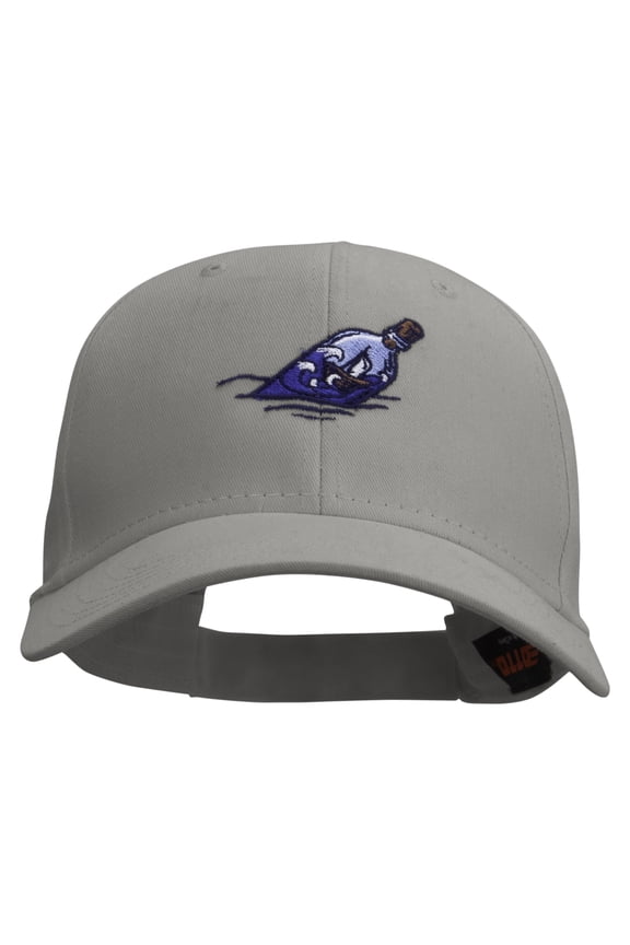 Boat In Bottle Embroidered Low Profile Structured Cap - Grey OSFM