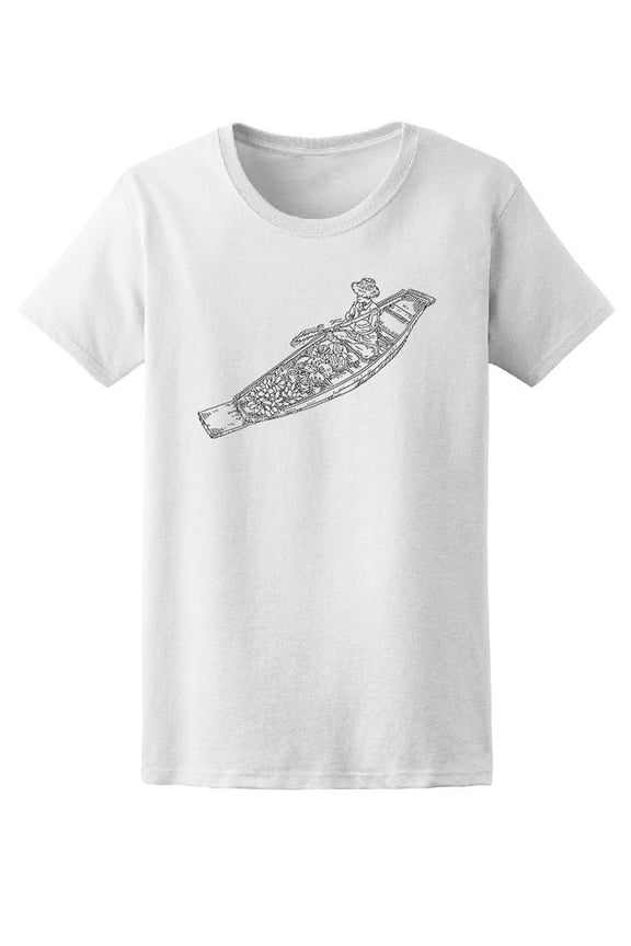Boat In Thai River T-Shirt Men -Image by Shutterstock, Male Large