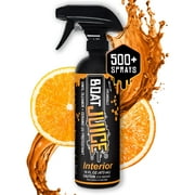 Boat Juice Interior Boat Cleaner Spray – Vinyl Cleaner & Ceramic UV Protectant – Orange Creamsicle Scent, Made in USA 16oz