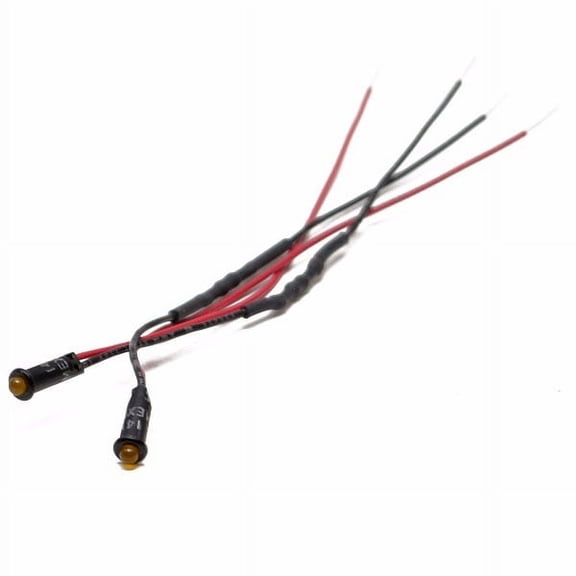 Boat LED Dash Indicator Lights | Amber 12 Volt (Pair)