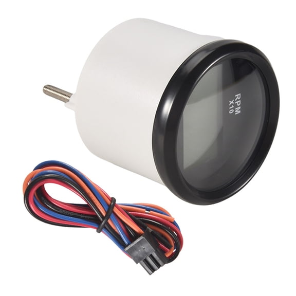 Boat LED Digital Tachometer Engine Hour Meter Marine Outboard RV RPM Meter Gauge